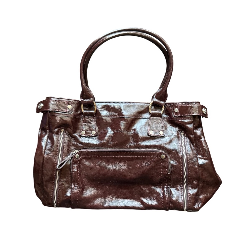 Longchamp Burgundy Leather Tote